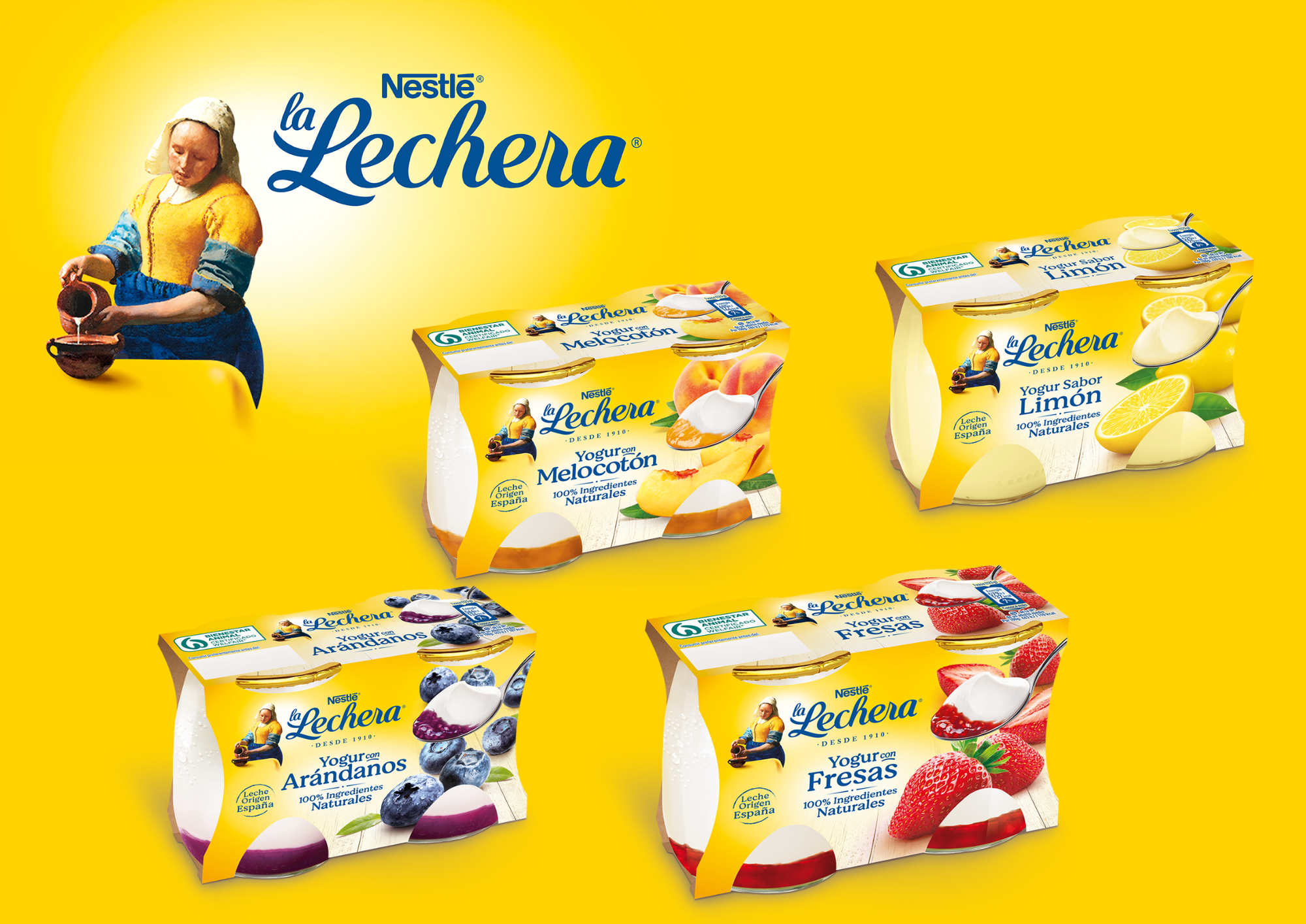 ¡Descubre la nueva generación de deliciosos yogures con frutas de La Lechera en vidrio!