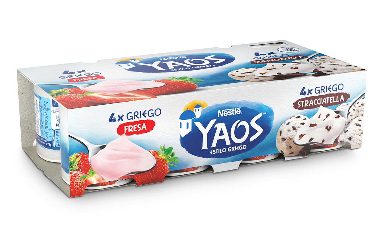 Yogur Griego Fresa-Stracciatella x8