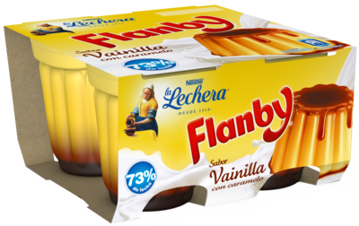 Flan sabor a vainilla