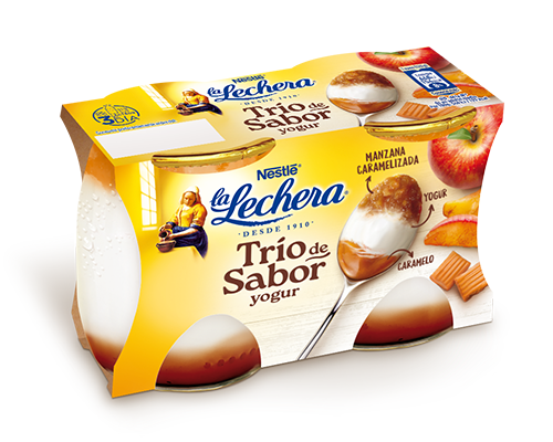 Yogur TRIO de Sabor Manzana-Caramelo
