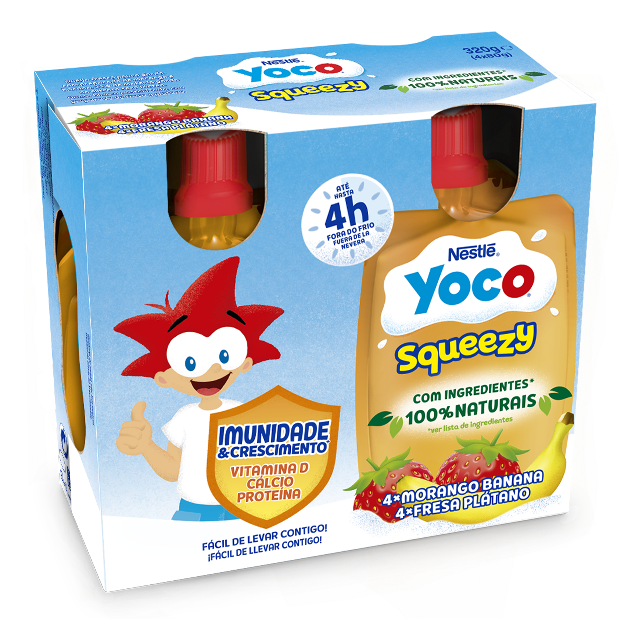 Nestlé Yoco Squeezy Fresa y Plátano